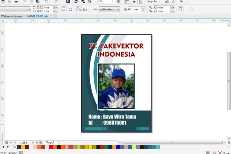 Tutorial Membuat Name Tag Untuk MOS Menggunakan Corel Draw Semua Versi, Gampang Banget! Langsung Berhasil