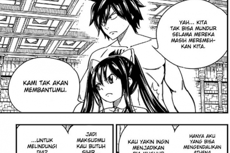 Spoiler Manga Fairy Tail: 100 Years Quest Chapter 134, Dewa Ingin Athena Berubah Menjadi Manusia