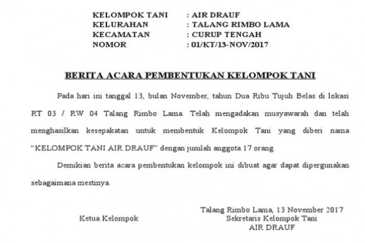 Unsur Penting dalam Berita Acara Pembentukan Kelompok Tani yang Wajib Kamu Tau, Mulai Awal hingga Akhir