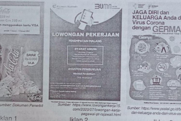 Tentukan Jenis Ketiga Iklan di Bawah Ini, Disertai Penjelasan Setiap Jenis Iklan