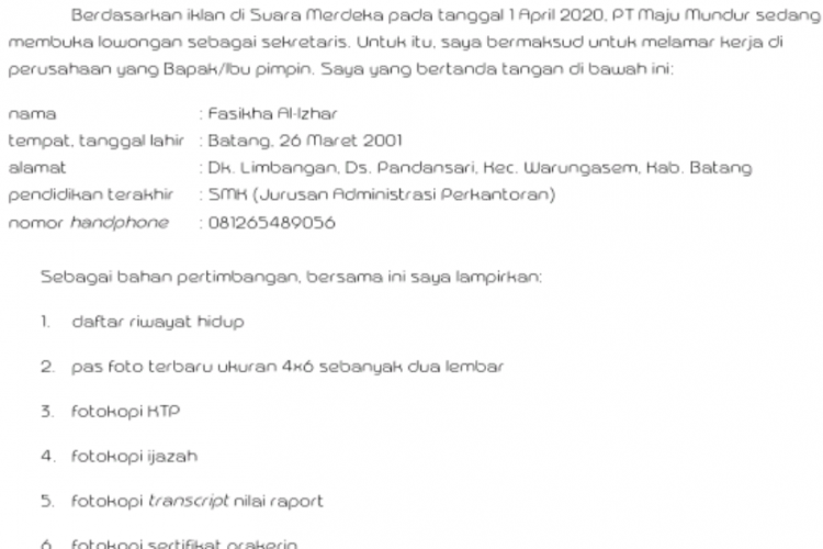 10 Hal Ini Perlu Diperhatikan saat Menulis Surat Lamaran Kerja, Tulisan Rapi Peluang Diterima Lebih Besar!