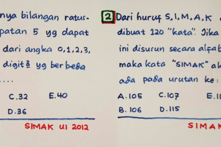 Kumpulan Contoh Soal Kaidah Pencacahan Disertai dengan Pembahasannya