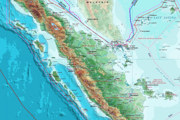 Kondisi Geografis Pulau Sumatera Berdasarkan Peta, Dilengkapi dengan Batas Wilayahnya