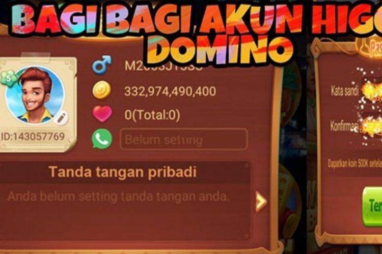 Akun Sultan Higgs Domino GRATIS Tanpa Verfikasi, Langsung Main Loss Tanpa Kehabisan Chip!