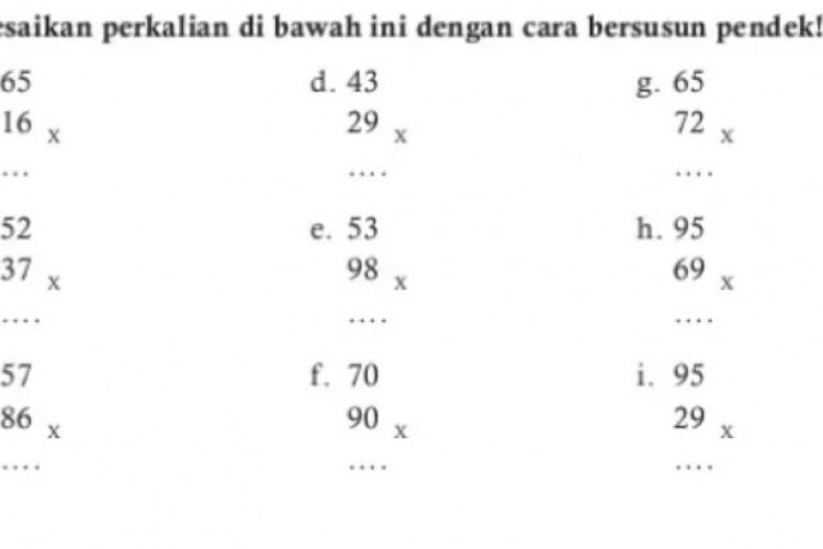 25 Contoh Soal Perkalian Matematika Kelas 4 SD, Belajar Perkalian Jadi Lebih Mudah!