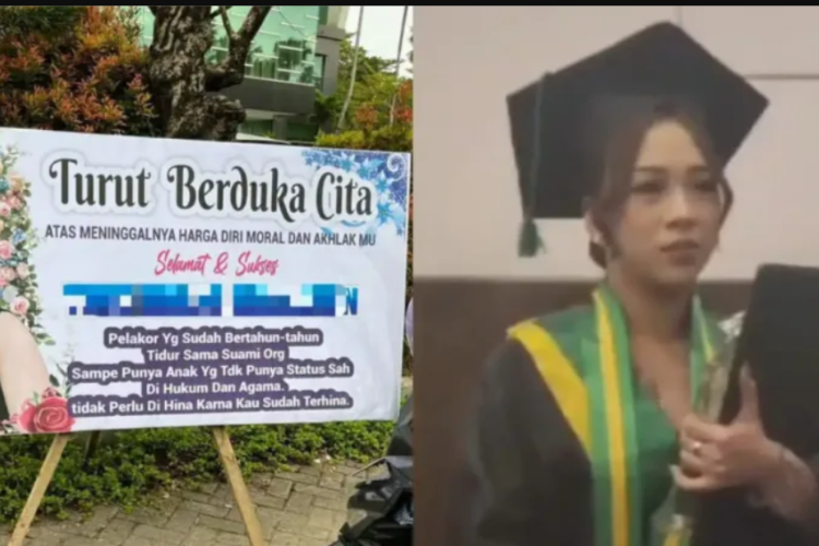 Terjadi Lagi! Istri SAH Kirim Karangan Bunga ke Pelakor di Wisuda STIE Kendari, Isinya Tuai Kontroversi