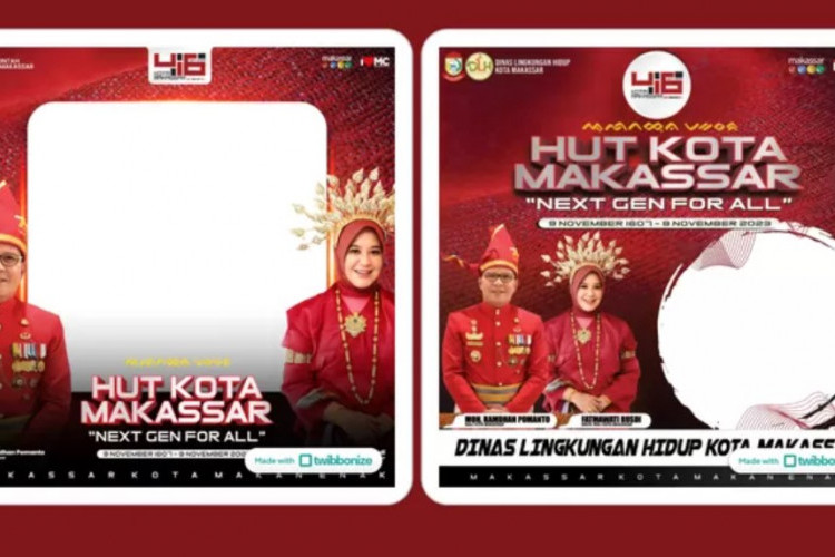 Download Twibbon HUT ke-416 Kota Makassar Terbaru, Rayakan dengan Pasang di Media Sosial!