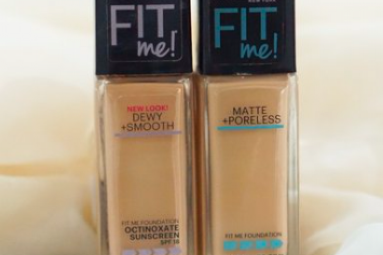 Cara Membedakan Foundation Maybelline Fit Me Dewy + Smooth dan Fit Me Matte + Poreless, Mana Pilihanmu?