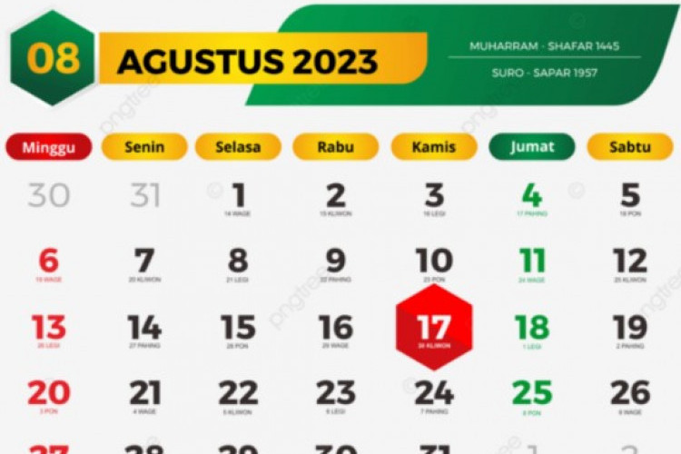 Kalender Agustus 2023 Lengkap Dengan Weton: Cari Hari Baik di Bulan Suro Ini