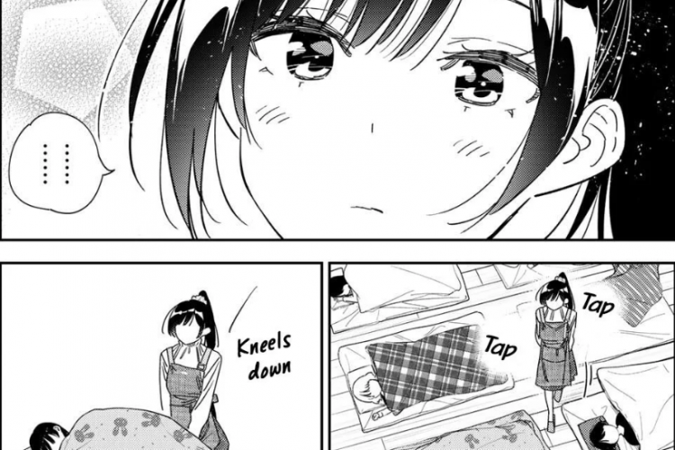 Spoiler Manga Kanojo Okarishimasu (Rent A Girlfriend) Chapter 295: Kazuya  Mulai Terlena dengan Chizuru