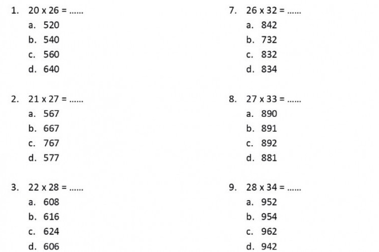 Download Contoh Soal Perkalian Matematika Kelas 4 SD: Pilihan Ganda, Essay, Disertai Kunci Jawaban