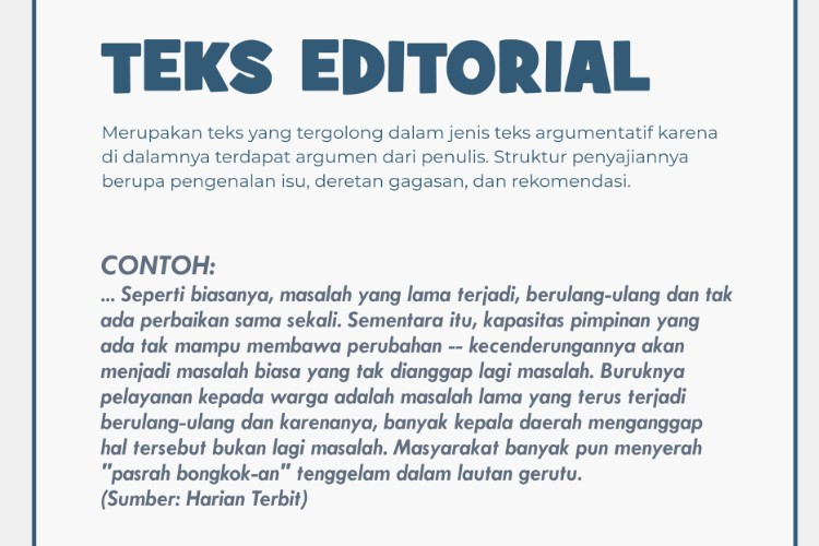 Contoh Soal Teks Editorial Kelas 12 SMA/MA Tahun 2023 Kurikulum Merdeka Pilihan Ganda Beserta Kunci Jawabannya