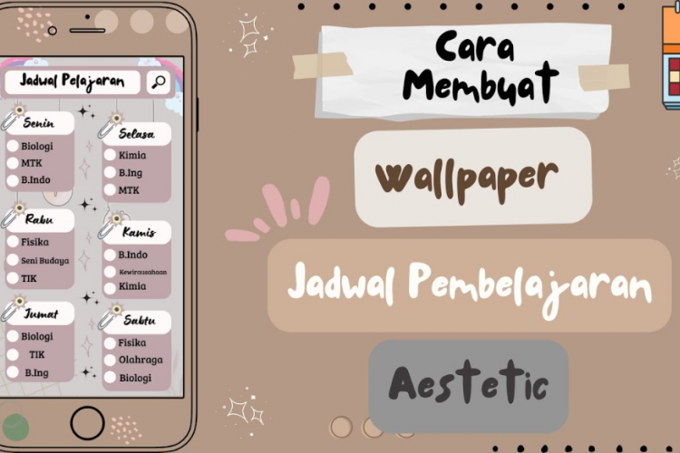 Cara Membuat Wallpaper HP Jadwal Pelajaran, Mudah Bisa Langsung Copas dari Excel!