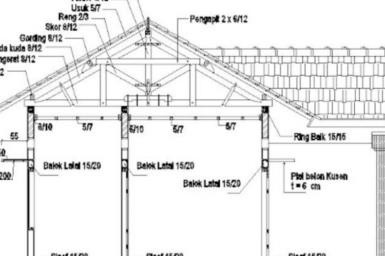 Kumpulan Model Kuda-kuda Kayu Pada Rumah, Lengkap Detail dan Ukuran!