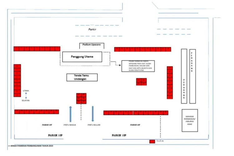 Contoh Desain Denah Pameran Seni Rupa Sekolah Simple Untuk Indoor dan Outdoor