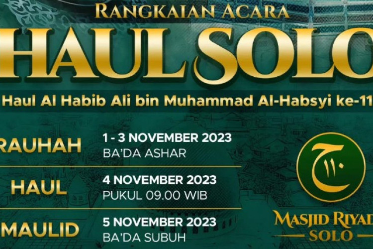 Jadwal Resmi! Rangkaian Acara Haul Solo - Habib Ali bin Muhammad Al-Habsyi, Puncak Tanggal 6 November 2023!