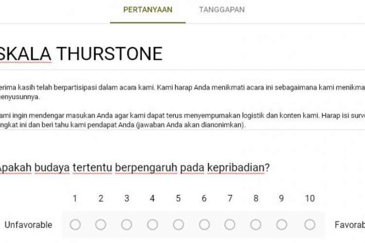 Pengertian Skala Thurstone dan Cara Penyusunannya yang Benar!