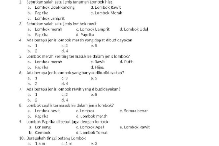 25 Contoh Soal SKB Penyuluh Pertanian Terbaru Pilihan Ganda Lengkap Dengan Kunci Jawaban dan Kisi-Kisinya