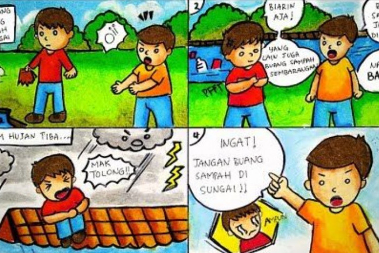 Kumpulan Contoh Komik tentang Kebersihan Lingkungan, Mengandung Banyak Pesan Moral