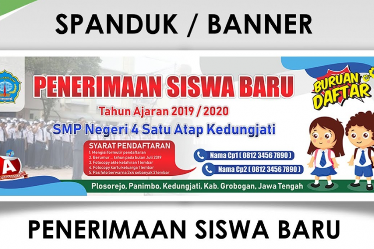 Download Desain Spanduk dan Baliho PPDB Sekolah Format CDR dan PSD Terbaru, Mudah Untuk Dibuat!