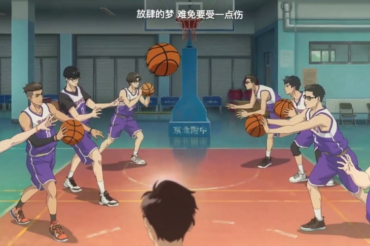 Nonton Anime Left Hand Layup Episode 9 Sub Indo, Tim Basket Jingbei Tetap Semangat!