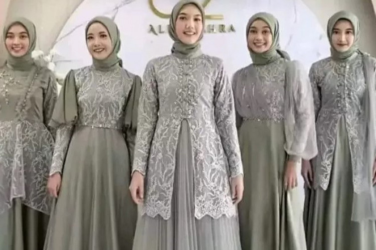 Model Baju Gamis Brokat 2023 Simple dan Elegan, Cocok Untuk Acara Kondangan dan Reunian