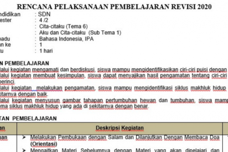 Download Rencana Pelaksanaan Pembelajaran (RPP) Kelas 2 Semester 2 SD/MI Untuk Semua Tema!