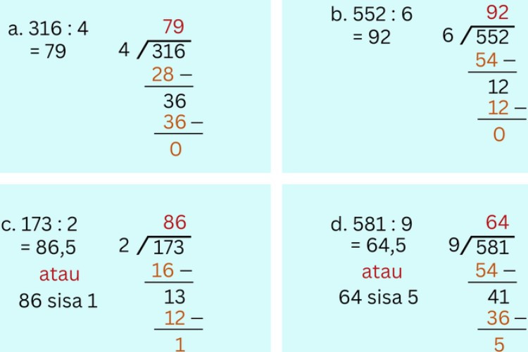 Link Download Soal Pembagian 3 Angka dengan 1 Angka Terbaru 2023 Beserta Pembahasannya Untuk Membantu Latihan Belajar