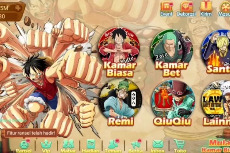 Link Download Higgs Domino HC V1.90 APK Tema One Piece X8 Speeder, Cuan Parah Auto Jadi Sultan!