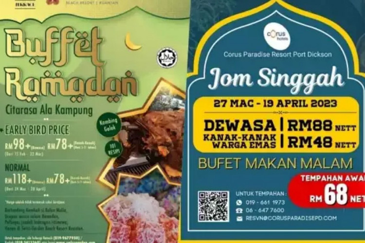 Senarai Buffet Ramadhan 2023 di Negeri Sembilan, Harga Lengkap Dari Dewasa dan Anak-Anak