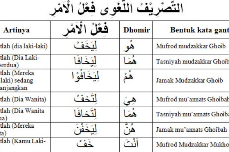 Hukum dan Tasrif Fiil Amar, Para Santri Wajib Hafal Nih Untuk Ujian Diniyah!