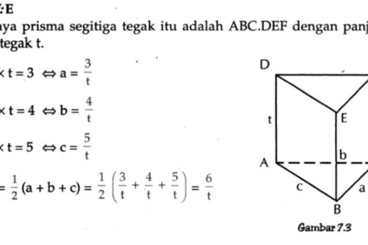 Contoh Soal Dimensi Tiga Kelas 12 SMA/SMK Beserta Pembahasan Lengkap!