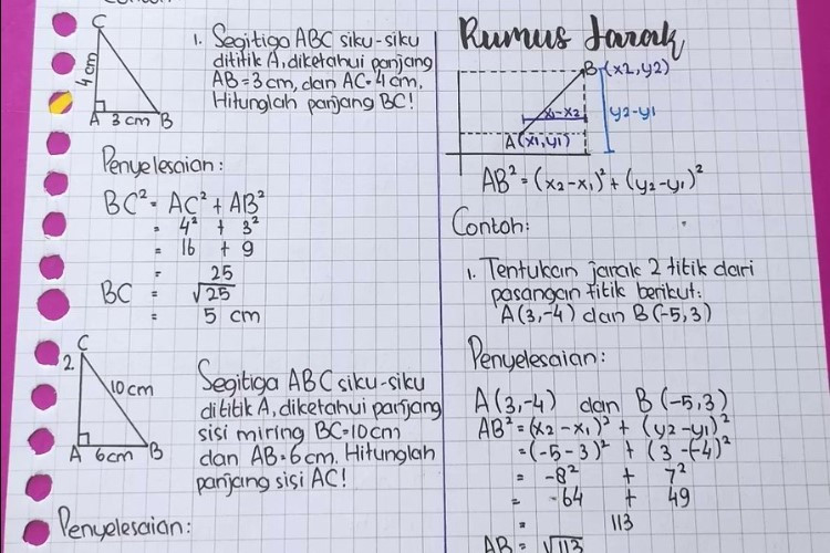 Rumus Matematika Kelas 8 SMP/MTS Semester 2 TA 2022/2023 Kurikulum Merdeka Lengkap, Hapalkan Sebelum PAS