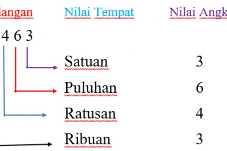 Materi Nilai Tempat Bilangan Matematika SD, Disertai dengan Contoh Soal