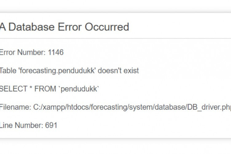 Cara Mengatasi Database Error Occurred CodeIgniter pada Wesite dengan Cepat dan Mudah