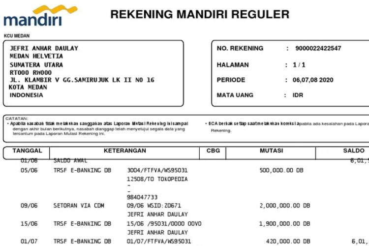 Bagaimana Cara Edit Rekening Koran Bank Mandiri? Ternyata Mudah Banget! Praktis Buat Pemula 