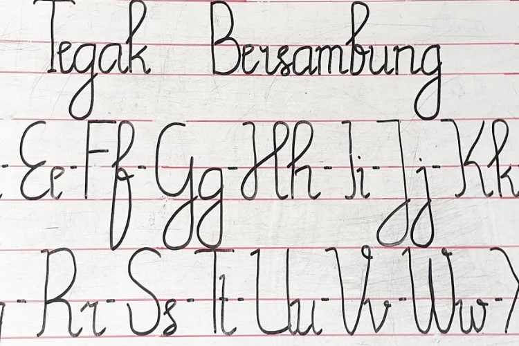 Contoh Tulisan Tegak Bersambung Untuk Kelas 2 SD, Bantu Melatih Motorik dan Fokus Anak