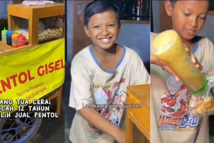 Viral! Ridho Bocah 12 Tahun Jualan Pentol di Surabaya untuk Biaya Sekolah, Korban Perceraian Orang Tua
