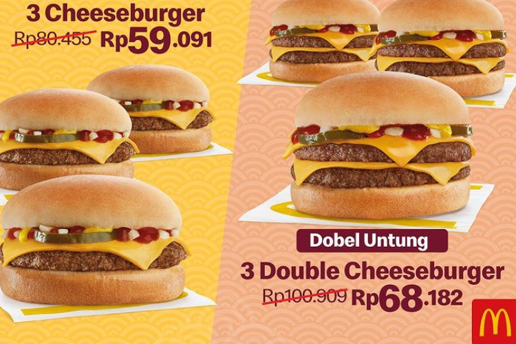 Promo McDonald’s Januari 2023 Spesial Imlek, Tebus Murah 3 Cheese Burger Cuma Rp 59 Ribu