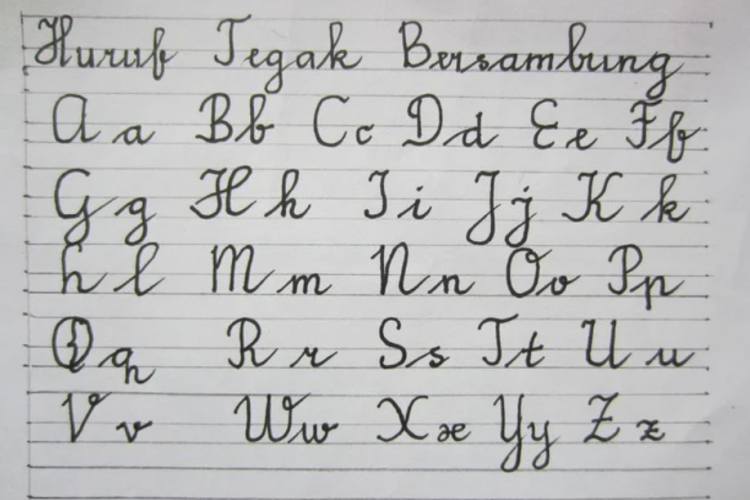 Contoh Tulisan Tegak Bersambung yang Benar, Pelajari Tiap Hurufnya Disini!