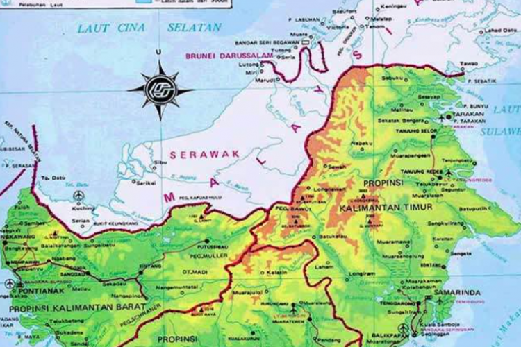 Kondisi Geografis Pulau Kalimantan Berdasarkan Peta, Lengkap dari Luas Hingga Batas Daerah