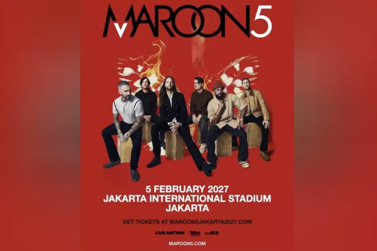 Maroon 5 Siap Kembali ke Jakarta Februari 2027, Penggemar Bersiap Ramaikan JIS 