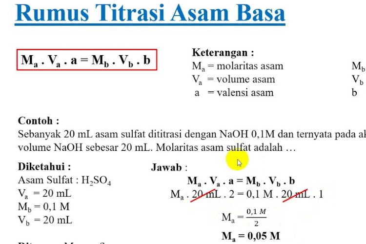 10 Contoh Soal Titrasi Asam Basa Lengkap Dengan Kunci Jawaban dan Cara Mengerjakannya yang Paling Cepat