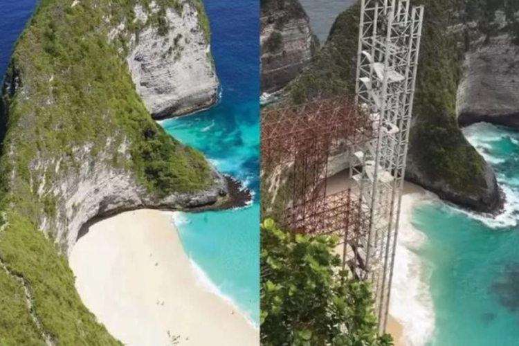 Pembangunan Lift di Pantai Kelingking Nusa Penida Tuai Kontroversi, Begni Klarifikasi dari PEMKAB!