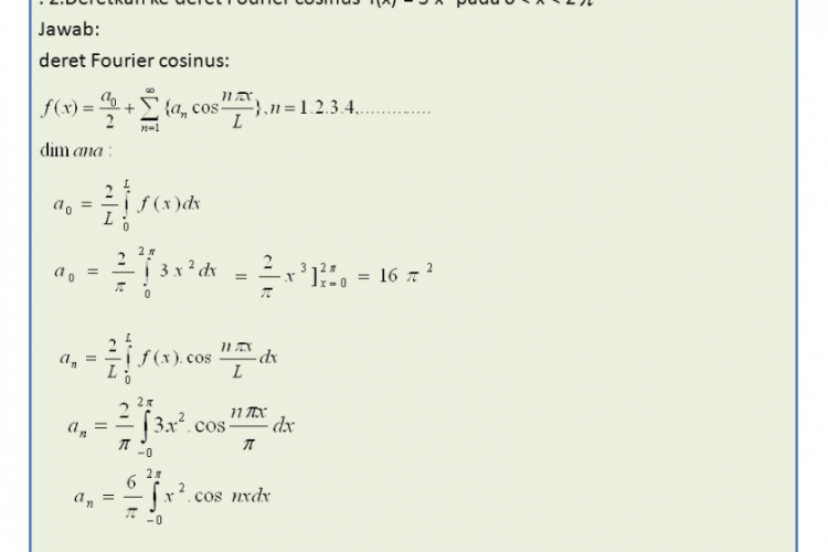 Pengertian Deret Fourier Beserta Pembahasan Rumus Lengkapnya 