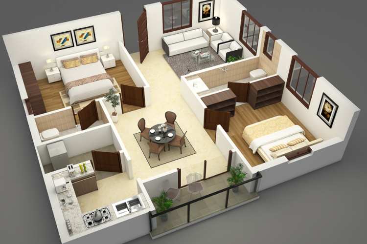 Ide Denah Rumah 8x12 3D Minimalis dan Terbaru 2023, Buat Hunian Jadi Makin Keren