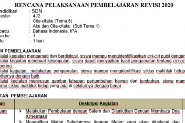 Unduh RPP Kelas 3 SD/MI Untuk Semester 1 & 2 Terbaru, Lengkap Semua Tema!