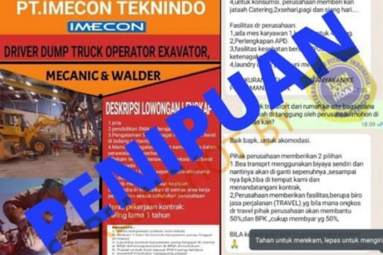 Awas! Kasus Penipuan Lowongan Kerja PT Imecon Teknindo, Ini Dia Tips Untuk yang Sedang Mencari Kerja