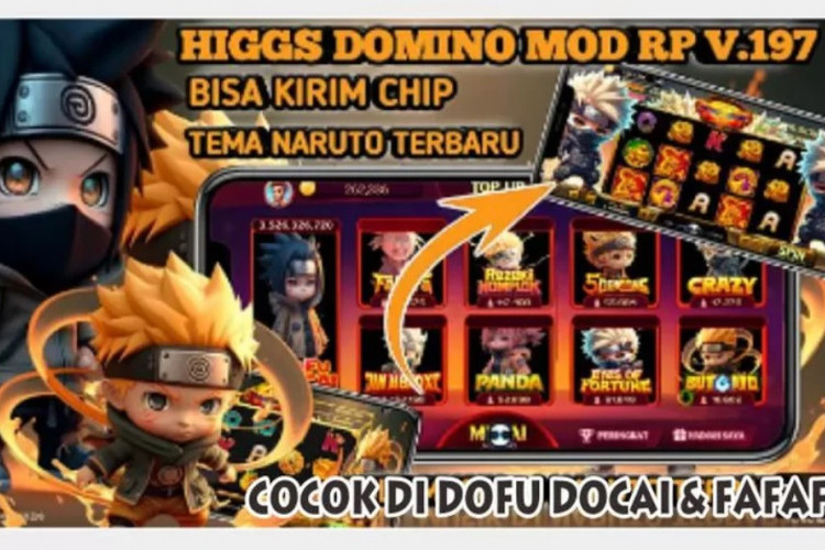 Terbaru! Download Higgs Domino RP V1.87 MOD APK, Tampilan Tema Naruto Bikin Hoki Makin Tinggi