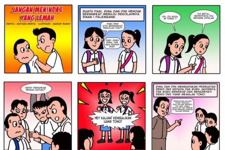 Contoh Gambar Komik Stop Bullying! Bisa Jadi Bahan Edukasi Anak-anak